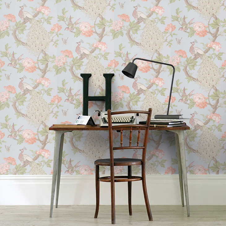 0245PAPEARL - Pavona Wallpaper - Pearl - Little Greene