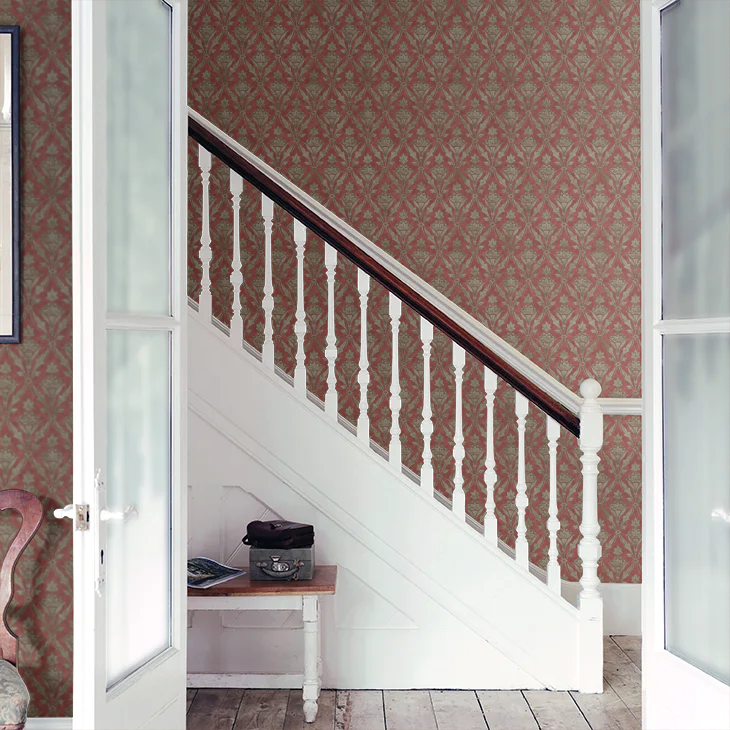 0251BHBEETZ - Borough High St Wallpaper - Beet - Little Greene