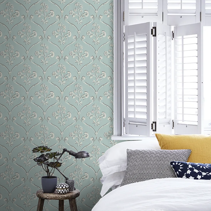 0251CRSKYBL - Cranford Wallpaper - Sky Blue - Little Greene