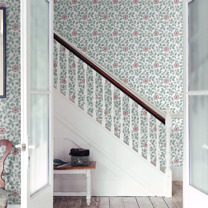 0251RGDORCA - Richmond Green Wallpaper - Dorcas - Little Greene