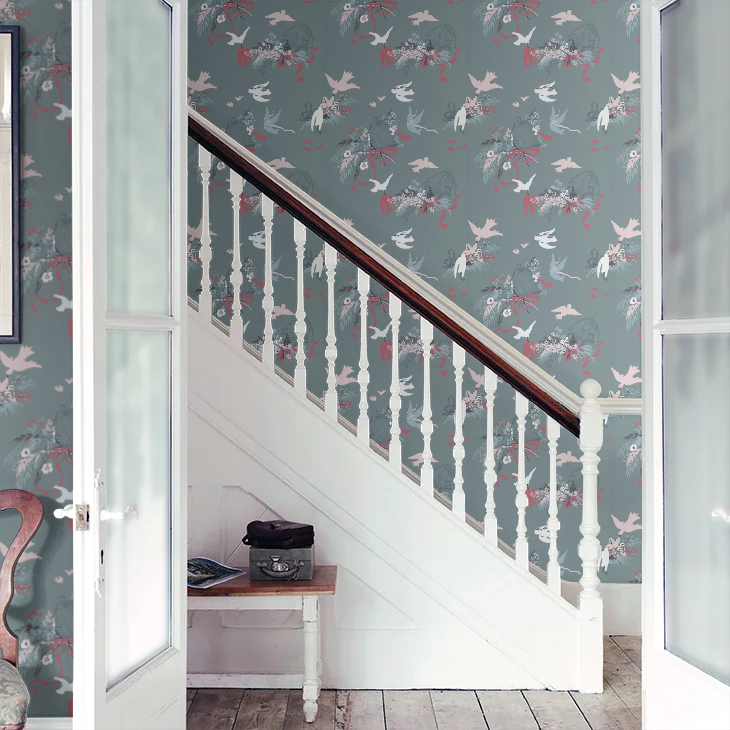 0263VOETRUR - Volieres Wallpaper - Etruria - Little Greene