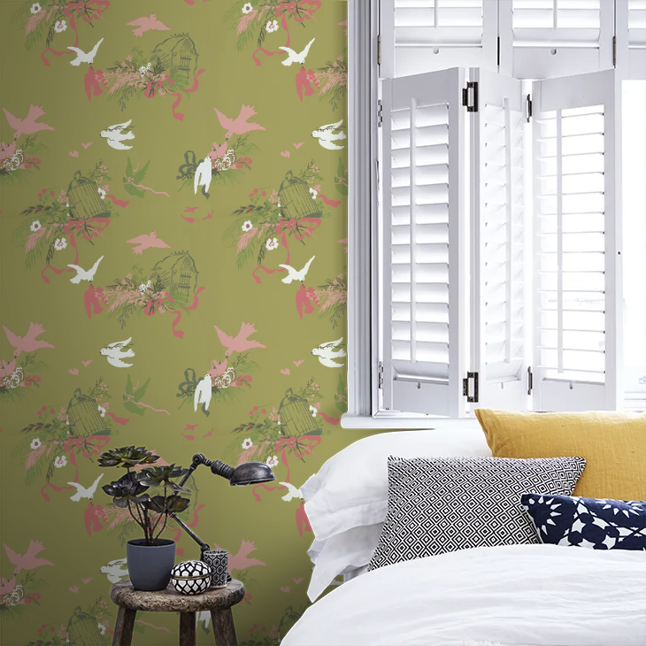 0263VOGARDE - Volieres Wallpaper - Garden - Little Greene