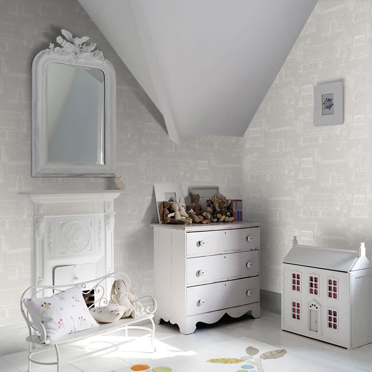 0271HACOOLG - Hampstead Wallpaper - Grey - Little Greene