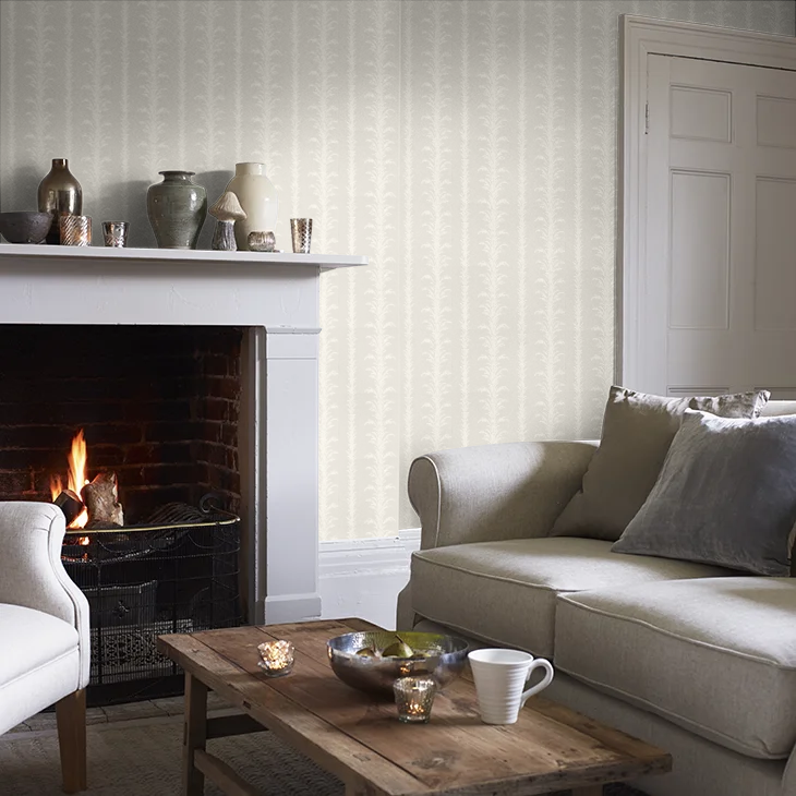 0273LACHATE - Lauderdale Wallpaper - Cream / Neutral - Little Greene