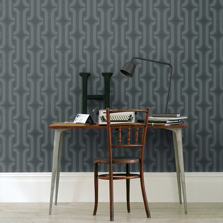 0280LACINDER - Lavaliers Wallpaper - Dark Grey - Little Greene