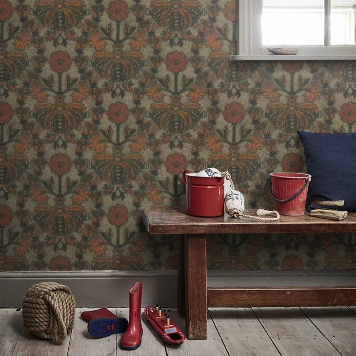0282NBBURNI - New Bond Street Wallpaper - Burnish - Little Greene