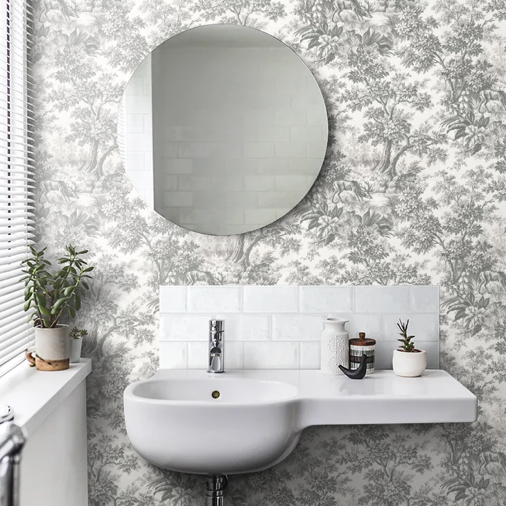 0284SGMOSSZ - Stag Toile Wallpaper - Moss - Little Greene