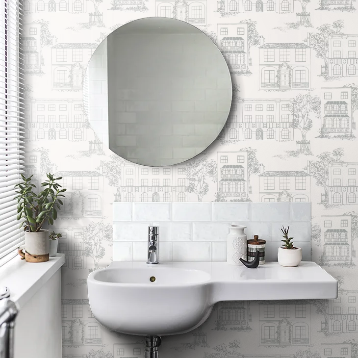 0288HAGLASS - Hampstead Wallpaper - Glass - Little Greene