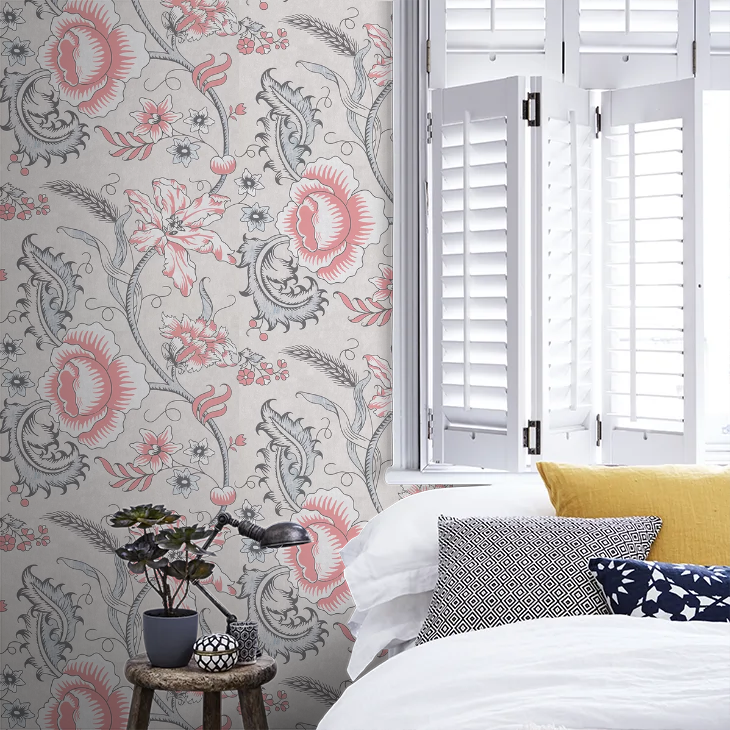 0291WOUNION - Woodblock Trail Wallpaper - Union - Little Greene