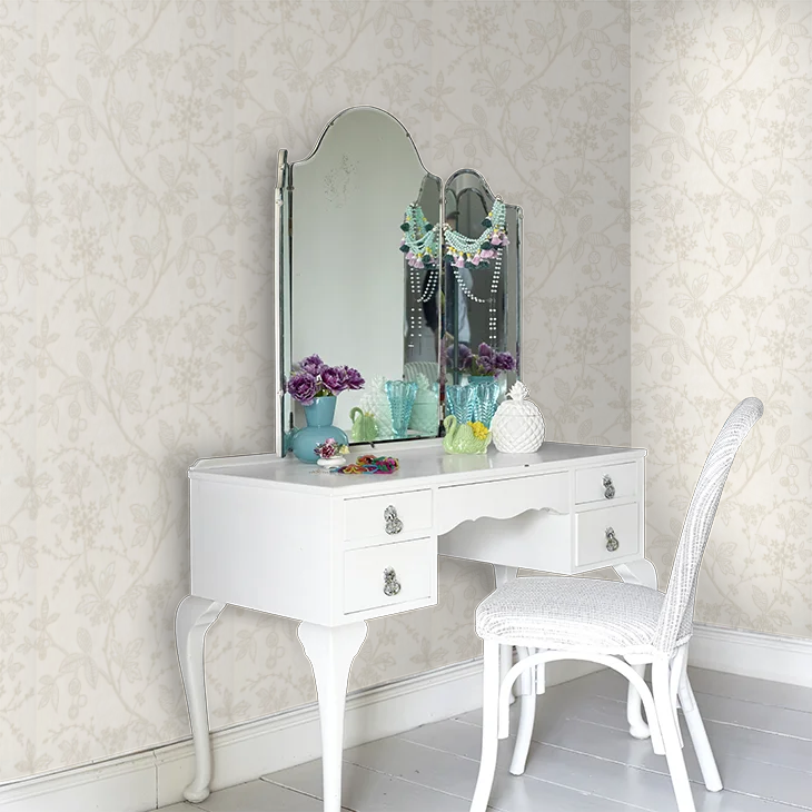0291WRLIMEZ - Wrest Trail Wallpaper - Lime Plaster - Little Greene