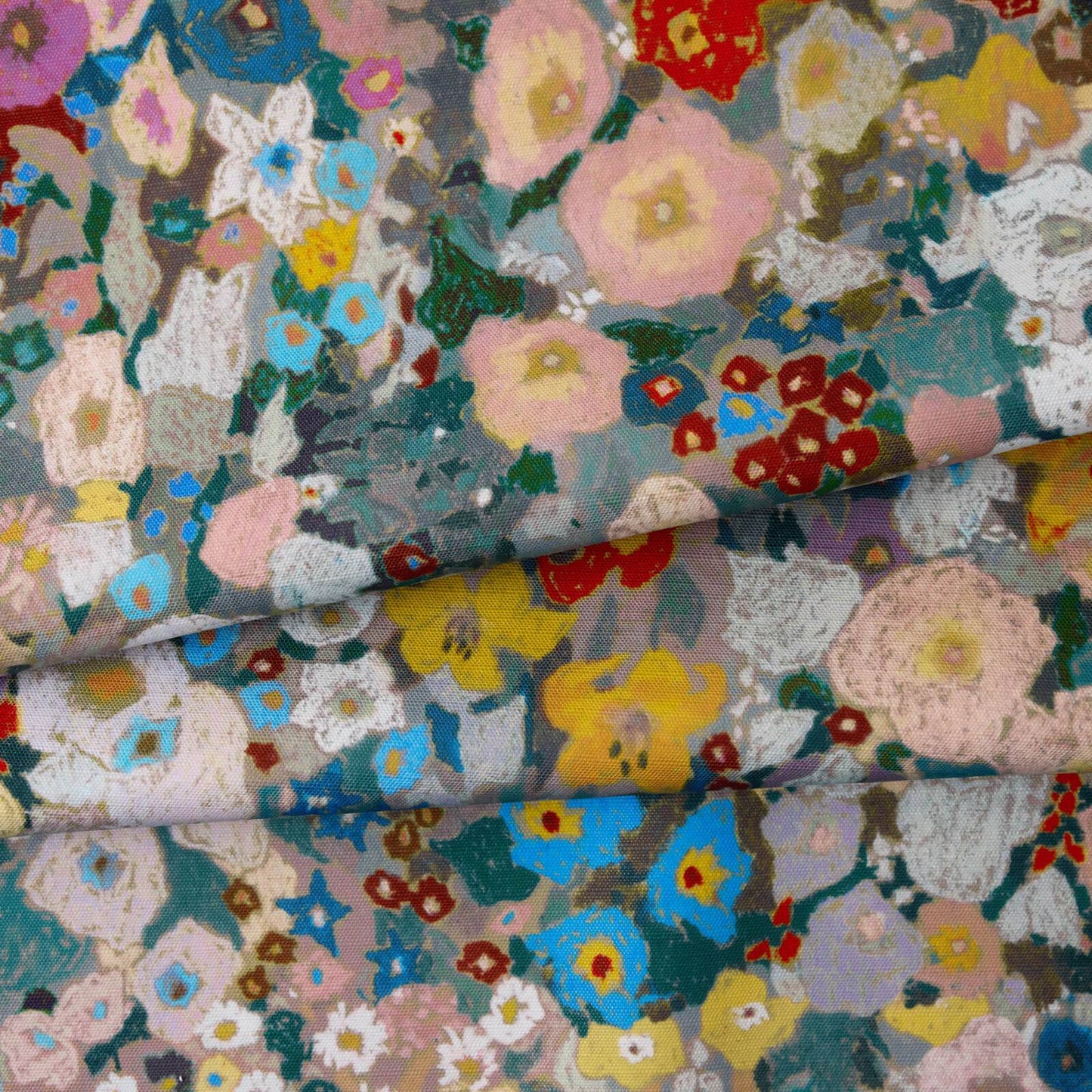 Hollyhocks Recycled Performance Fabric
