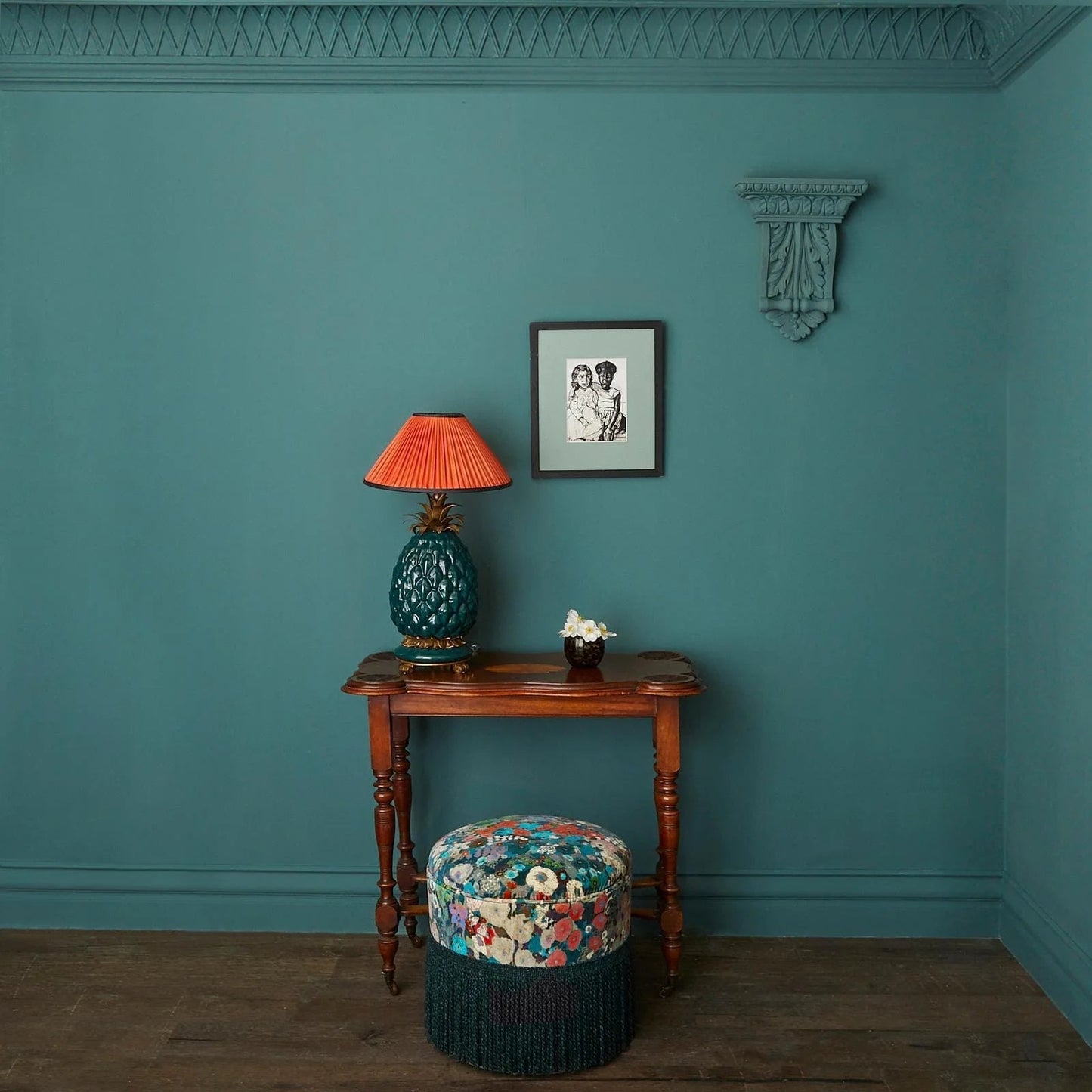 Hollyhocks Velvet Fabric