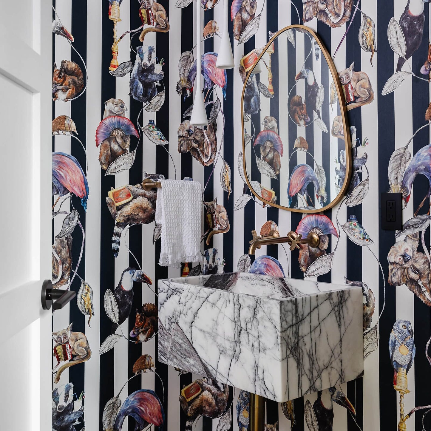 Hackney Empire Stripe Wallpaper - Midnight - 1-WA-HAC-DI-MID-STR