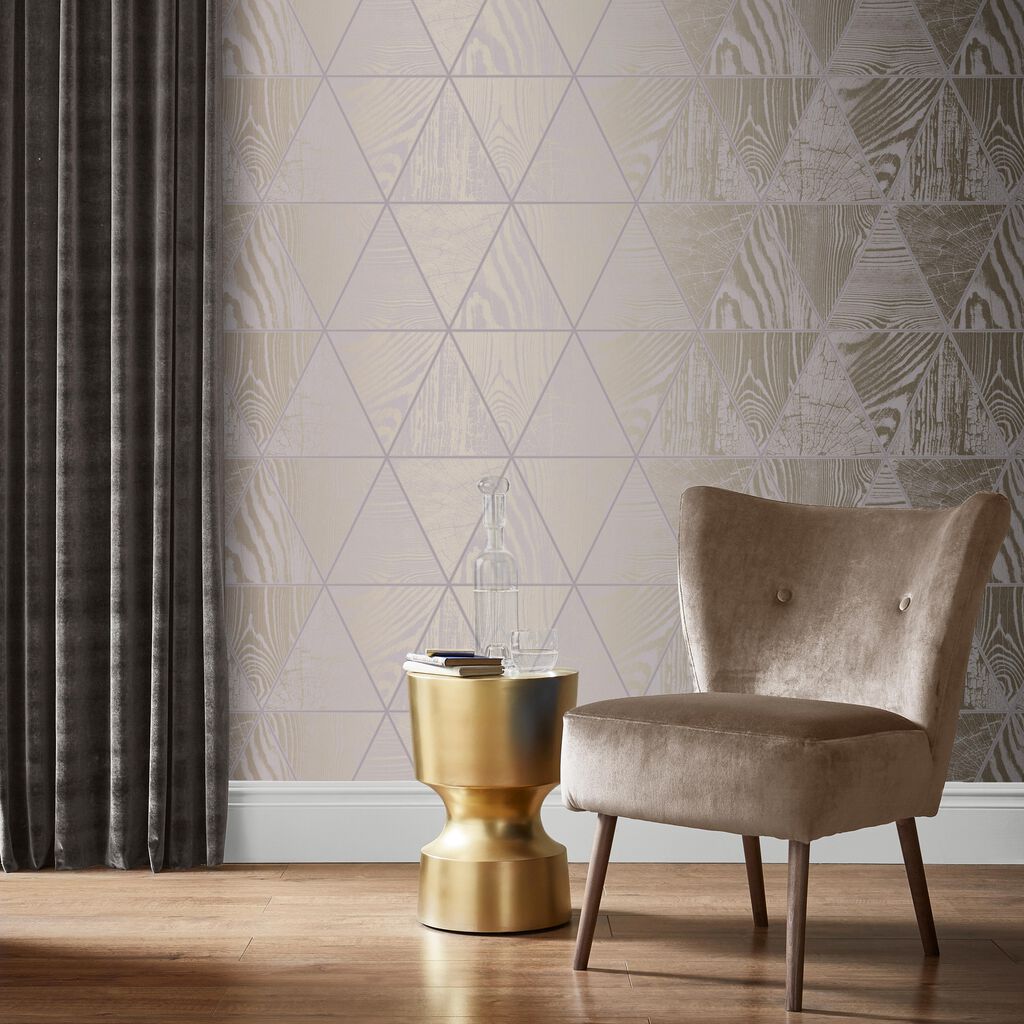 105242 - Geo Grain Wallpaper - Ash - Graham & Brown