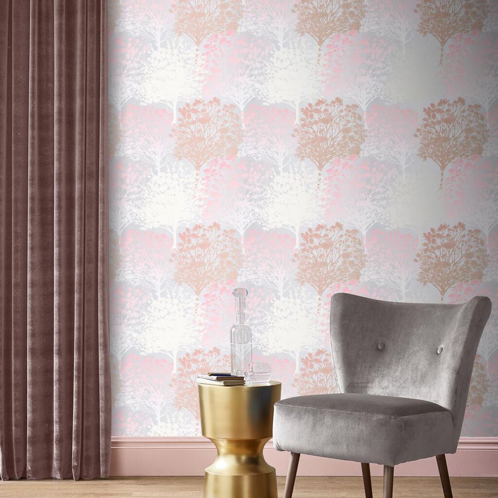 105656 - Grove Wallpaper - Blush - Graham & Brown