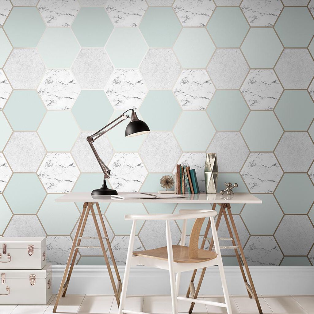 106348 - Earthen Wallpaper - Mint - Graham & Brown