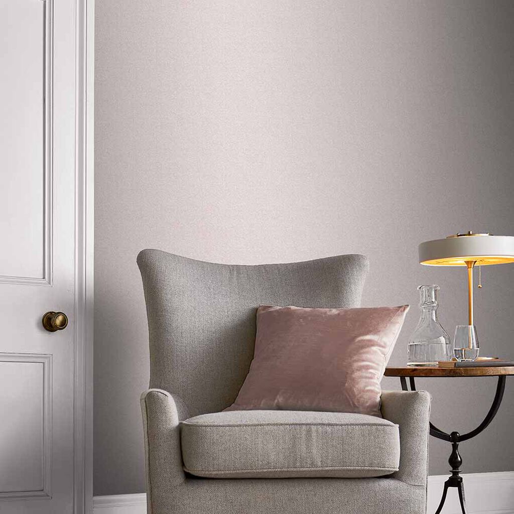 106840 - Lagom Plain Wallpaper - Rose - Graham & Brown