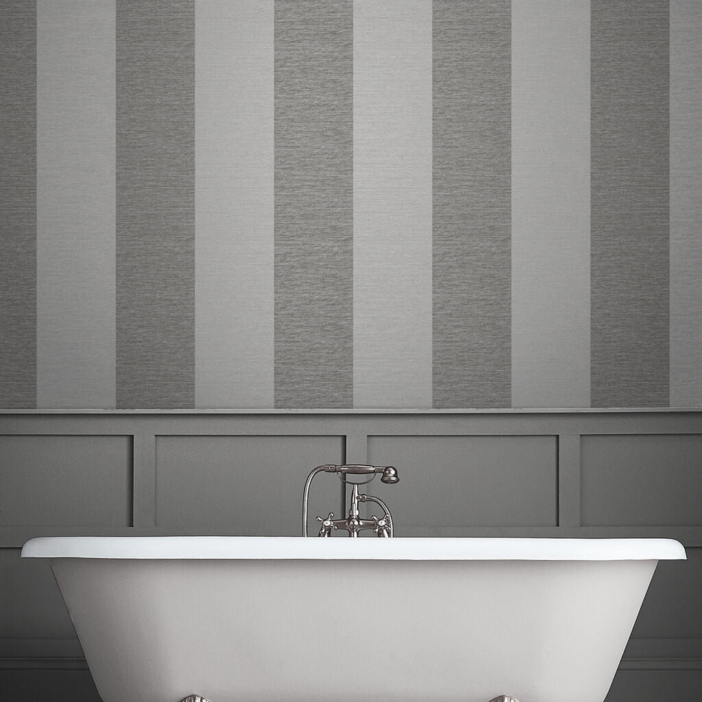 107868 - Atelier Stripe Wallpaper - Slate - Graham & Brown