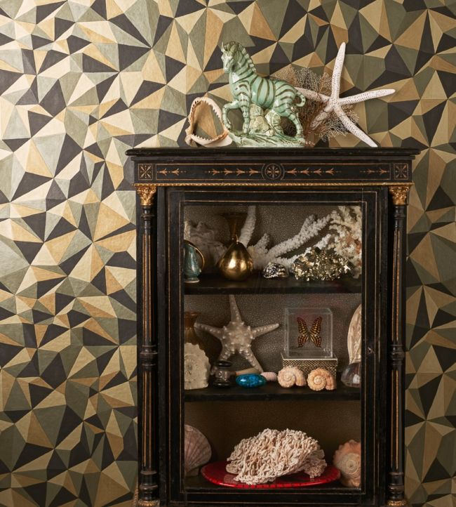 Quartz Wallpaper - Metallic Gold & Pewter - 107/8038