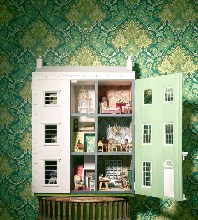Pushkin Wallpaper - Green Multi - 108/8041