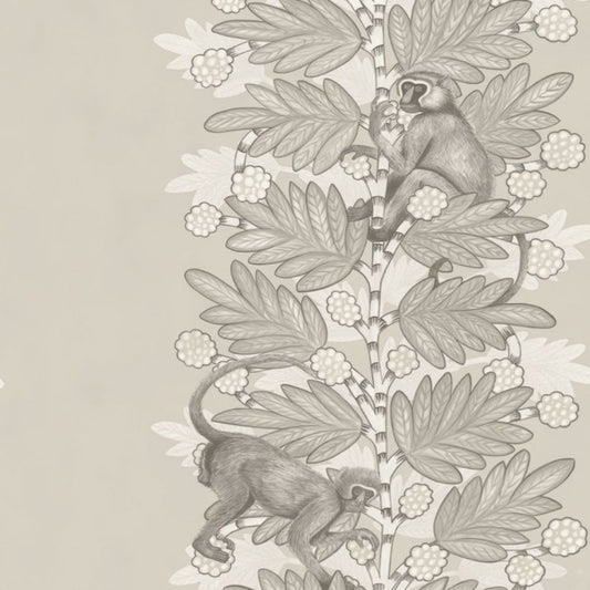Acacia Wallpaper - Taupe & White on Stone - 109/11054