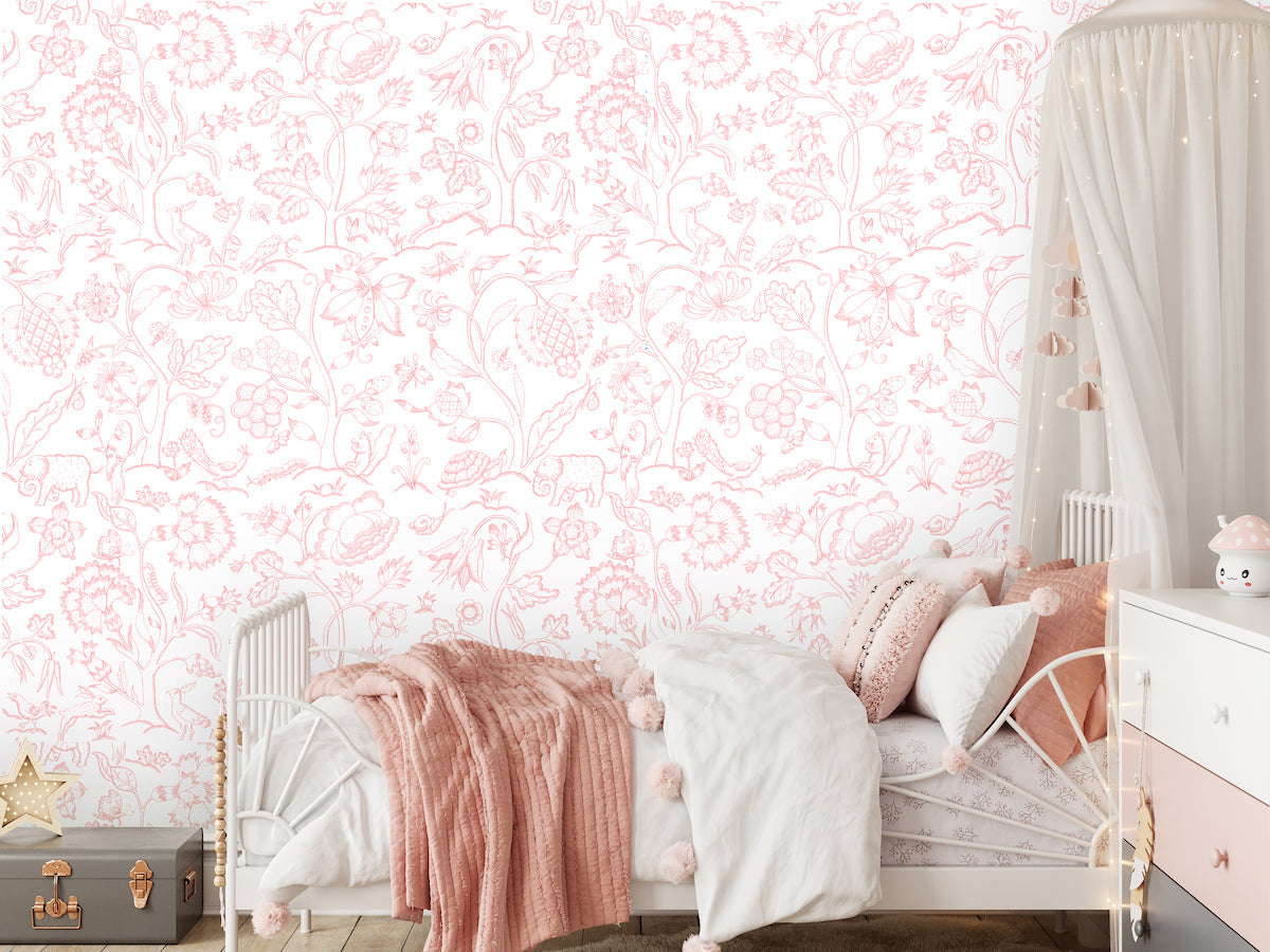 1146 - Middlemore Wallpaper - Garden Pink by Morris Collections