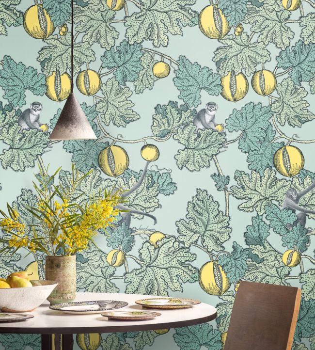 Frutto Proibito Wallpaper - Print Room Blue & Lemon - 114/1002