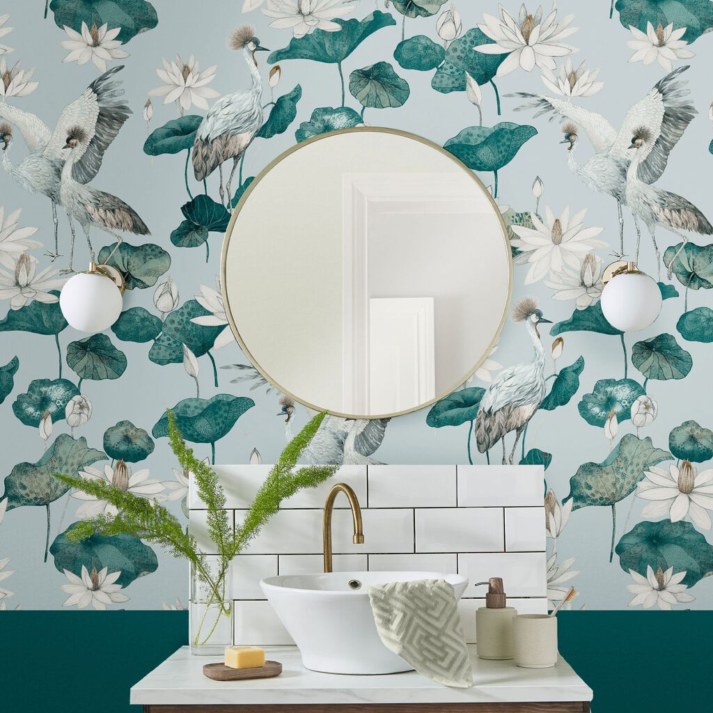 115054 - Teien Wallpaper - Sea Green - Graham & Brown