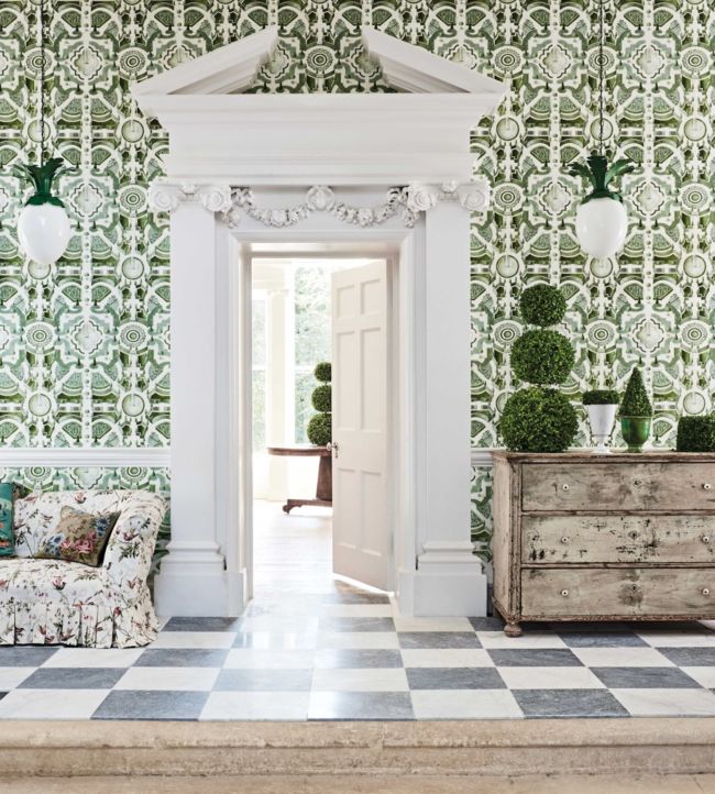 Topiary Wallpaper - Olive Green - 115/2005