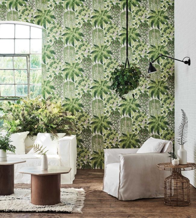 Fern Wallpaper - Dark Viridian & Teal - 115/7022