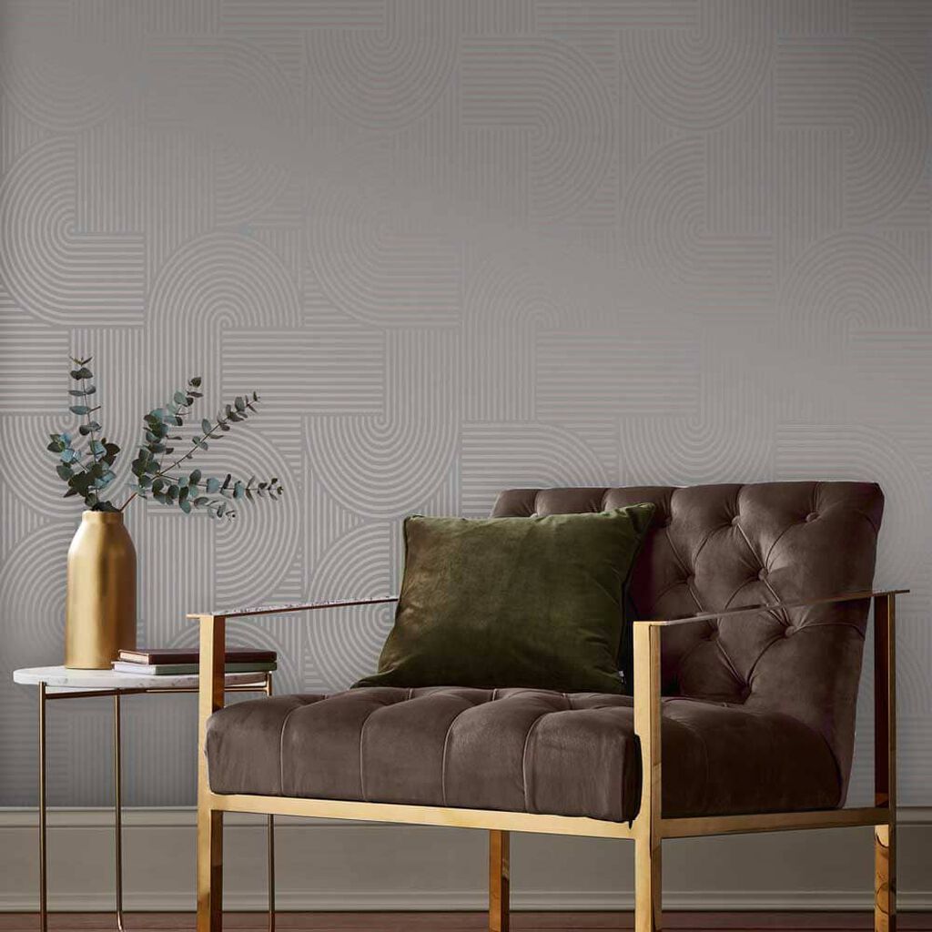 118041 - Centra Wallpaper - Taupe - Graham & Brown