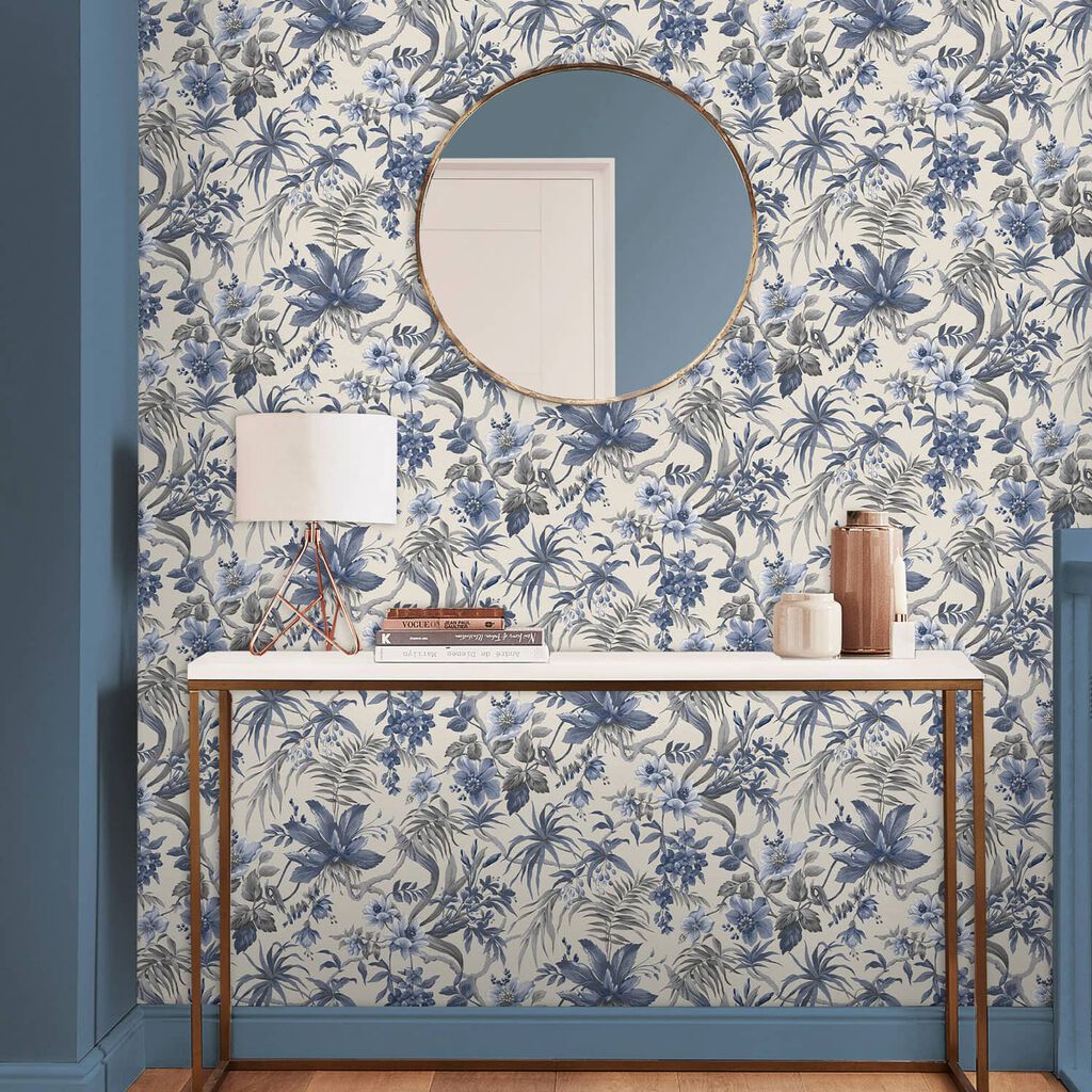 119657 - Tesronto Wallpaper - Ink - Graham & Brown