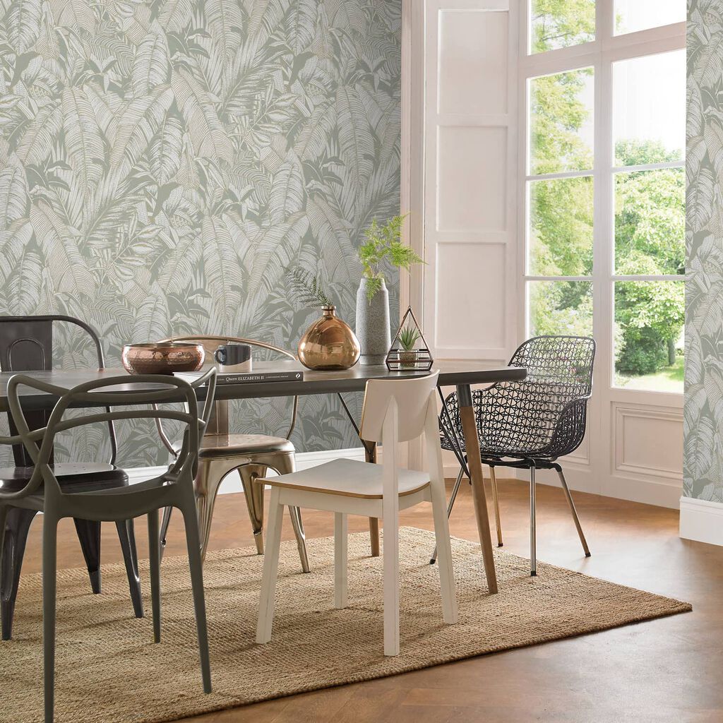 119670 - Paradys Wallpaper - Sage - Graham & Brown