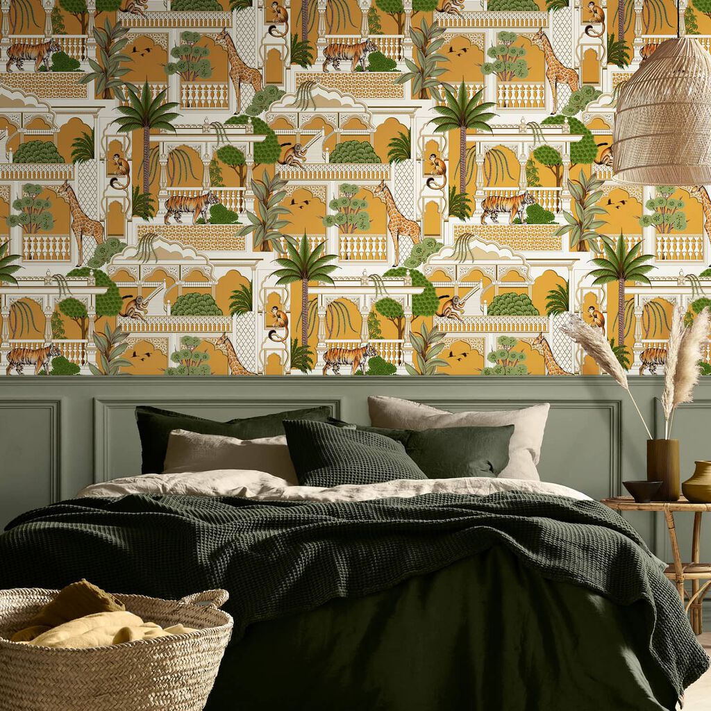 119688 - Animahal Wallpaper - Turmeric - Graham & Brown