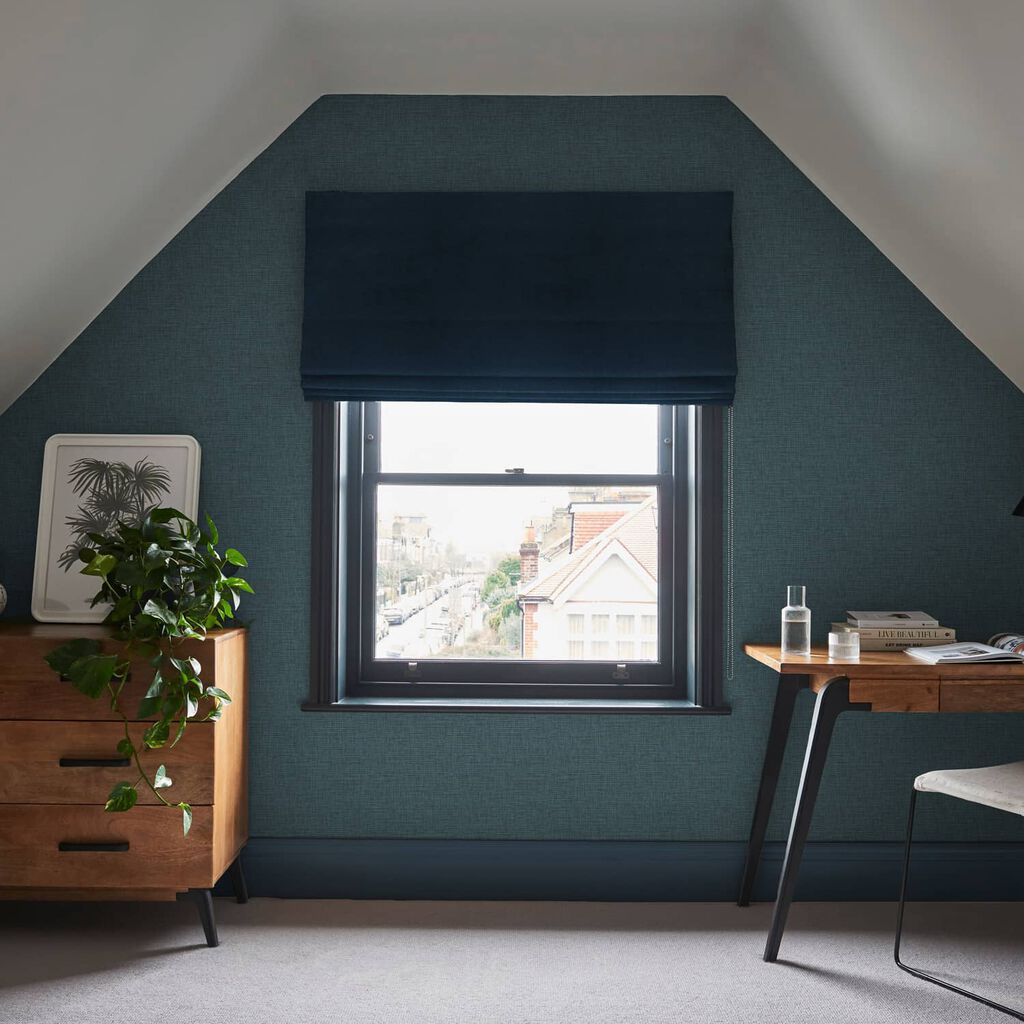 120663 - Sanctuary Wallpaper - Navy - Graham & Brown