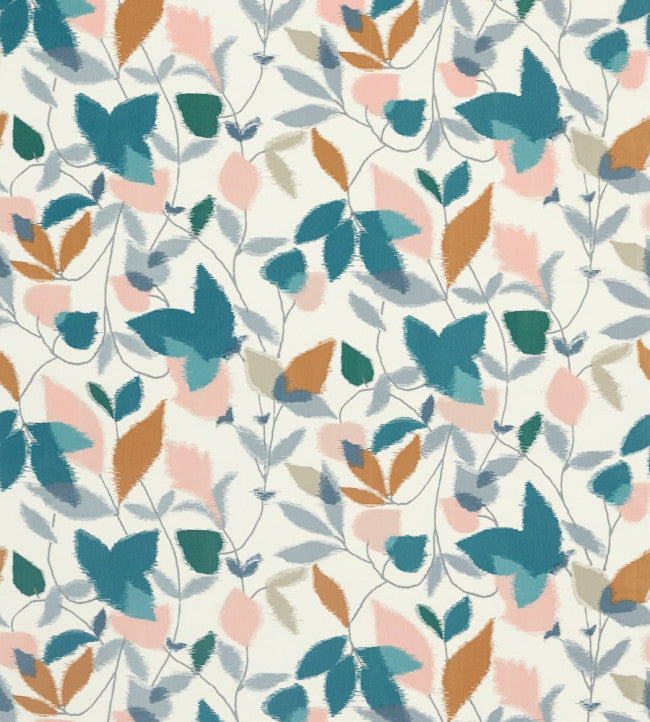 Akira Fabric - Ginger / Teal