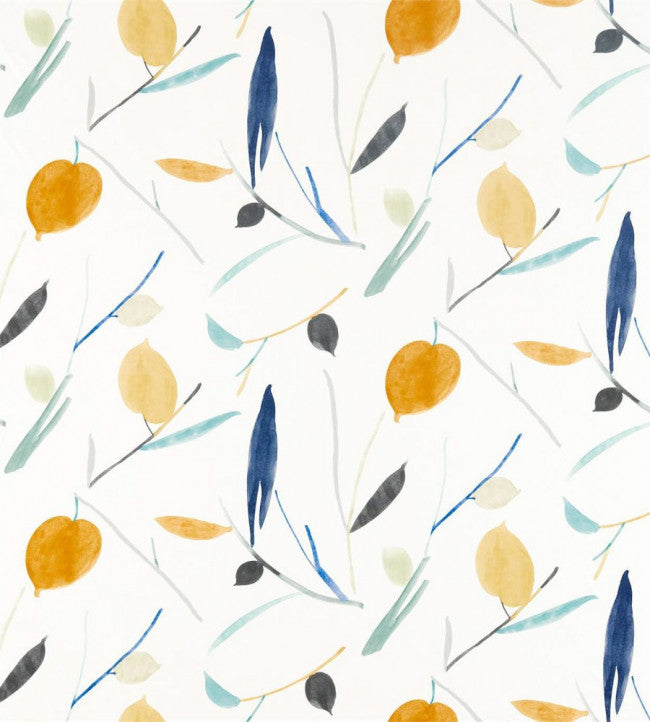 Oxalis Fabric - Papaya / Honey