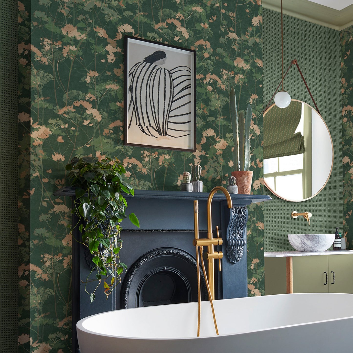 124102 - Flower Press Wallpaper - Palm - Graham & Brown