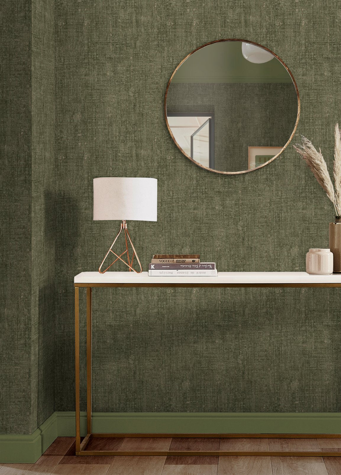 124138 - Armando Wallpaper - Emerald - Graham & Brown
