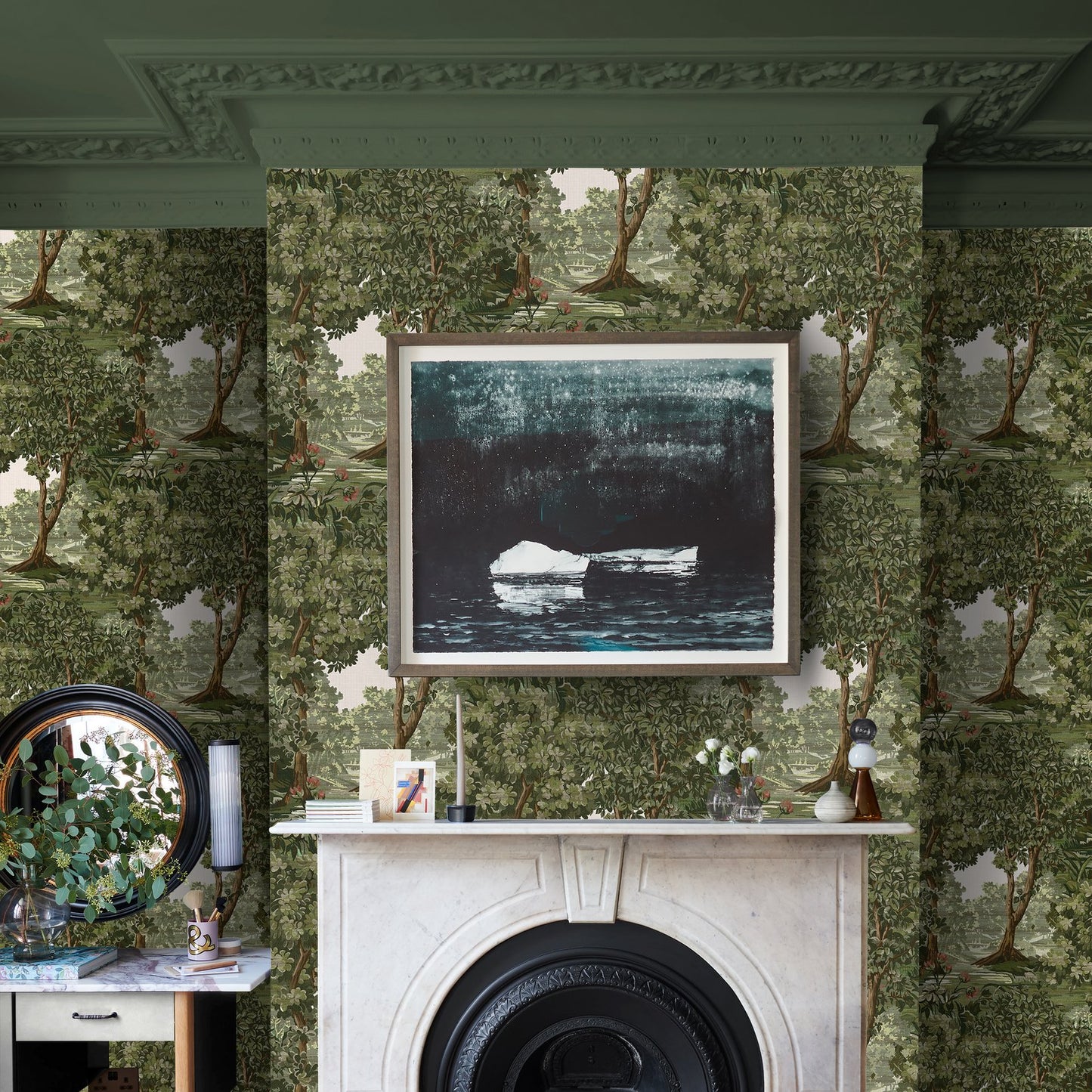 127900 - Bodenham Wallpaper - Spring Sage - Graham & Brown