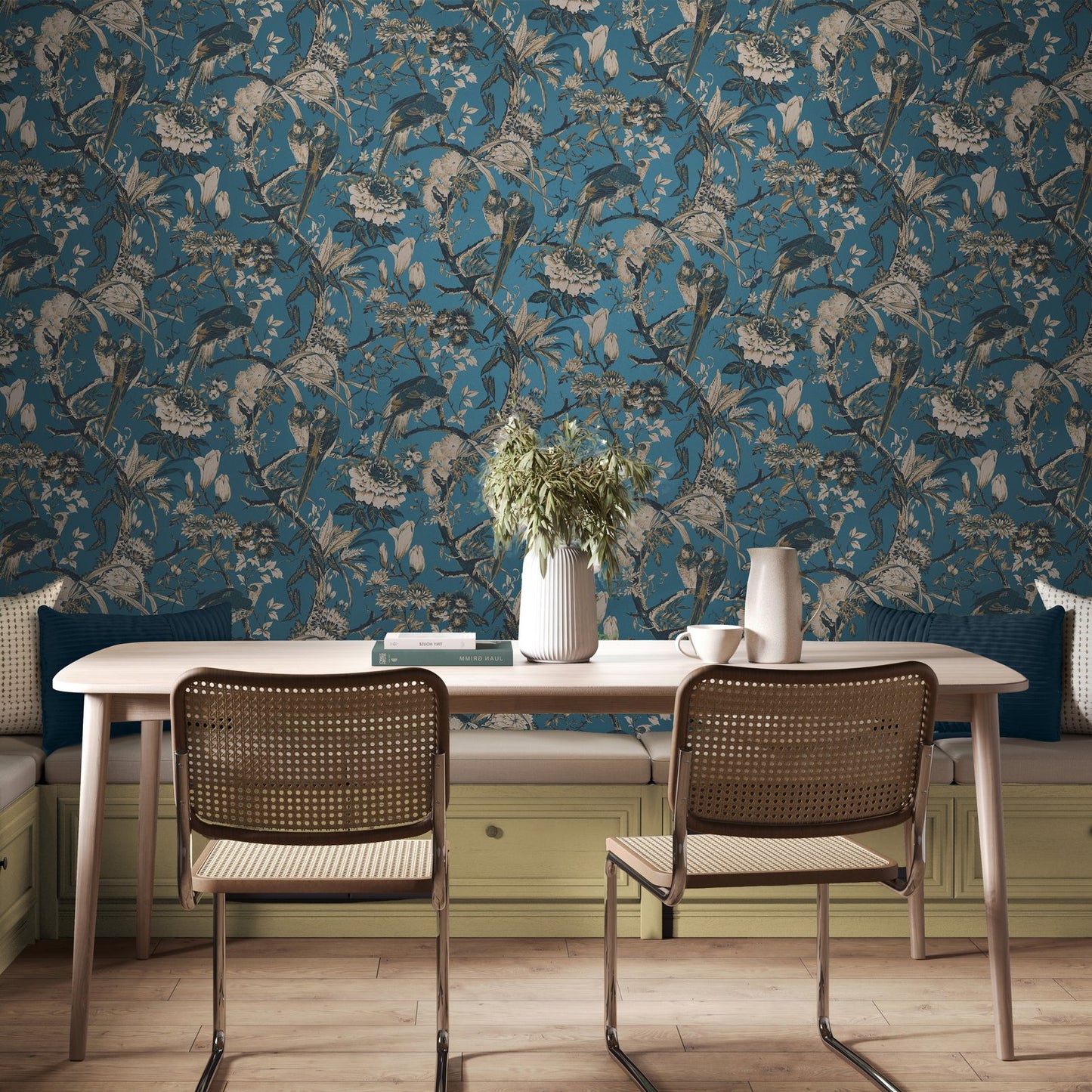 127911 - Perrow Wallpaper - Blue - Graham & Brown