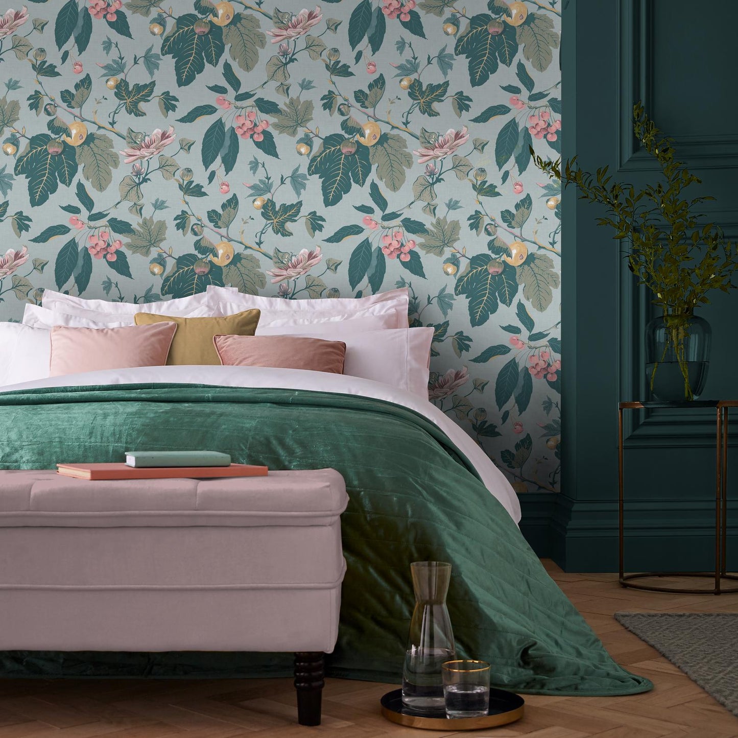 130284 - Craftwork Trail Wallpaper - Sky Blue - Graham & Brown