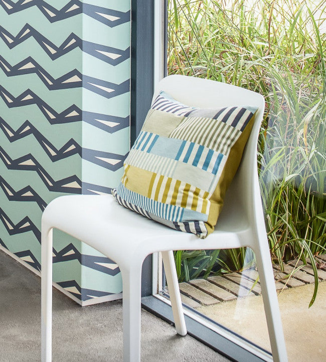 Cerro Room Fabric - Marine / Kiwi / Midnight