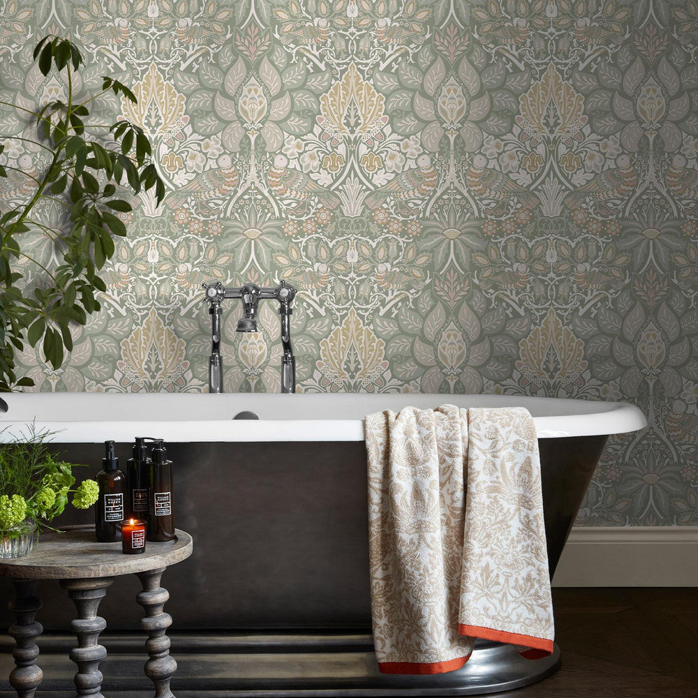 140482 - Dove & Rose Wallpaper - Spring Garden - William Morris