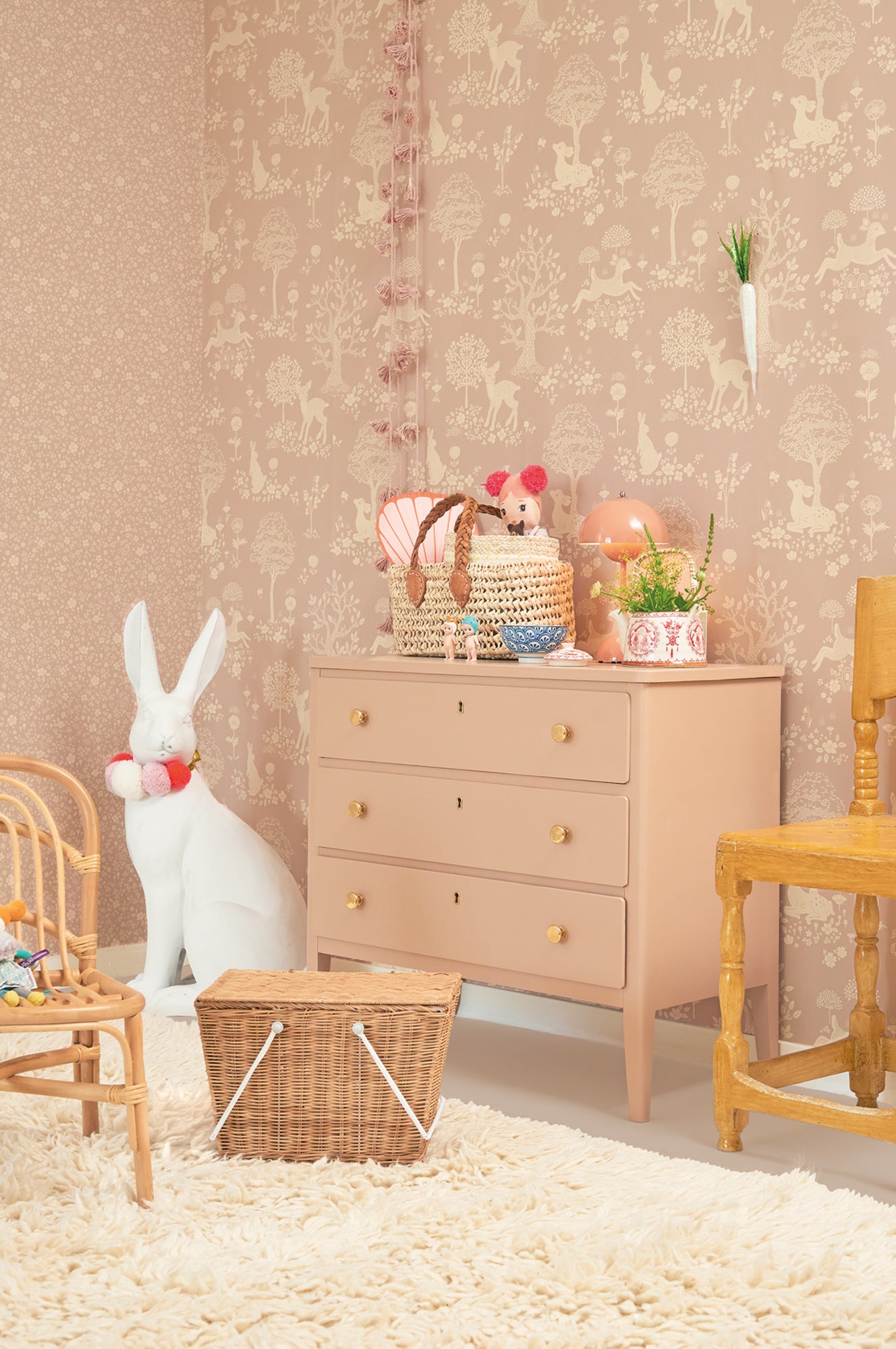 Flora Dreamy Lilac Wallpaper - Majvillan