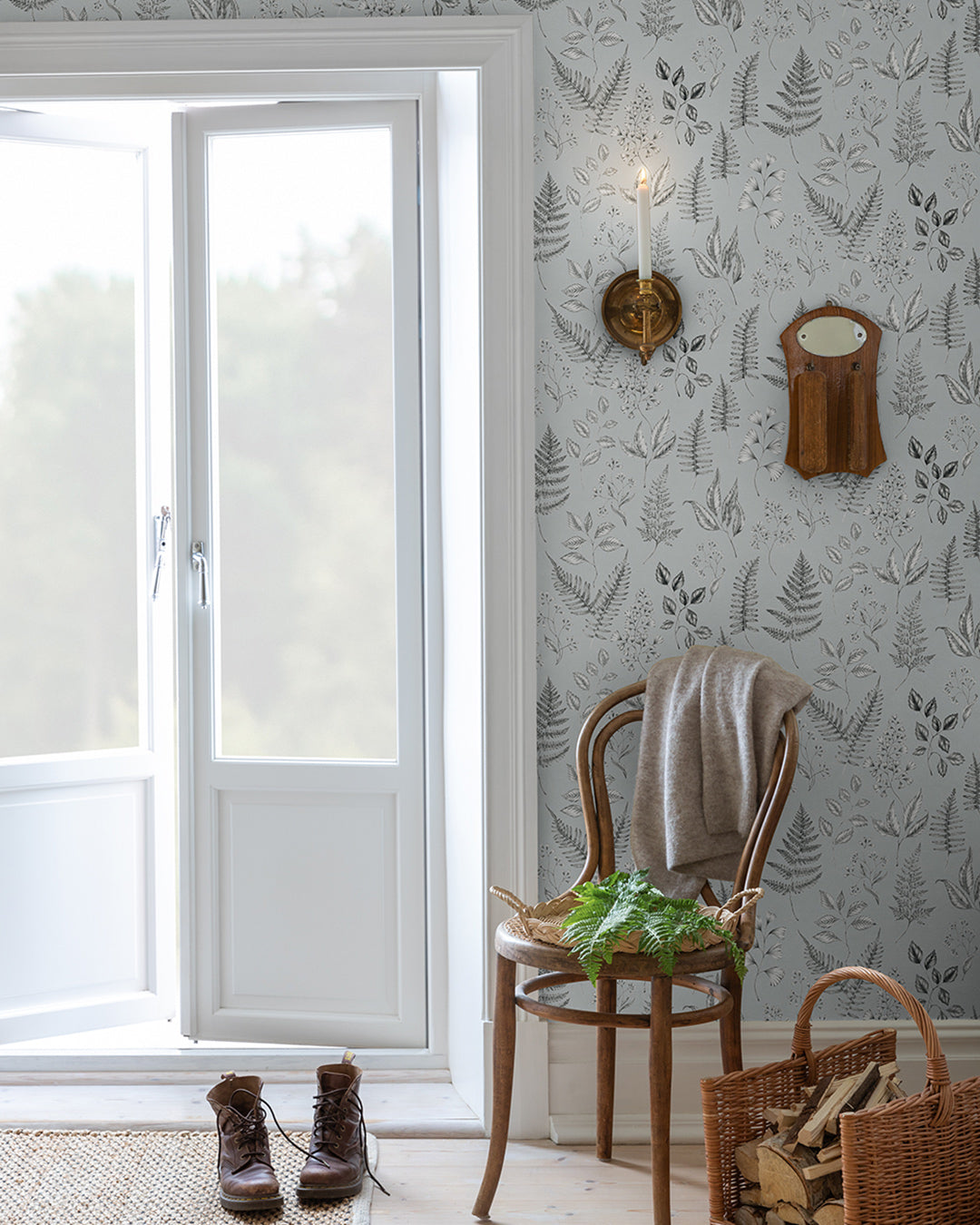 15934 - Betula Wallpaper - Light Blue - Midbec