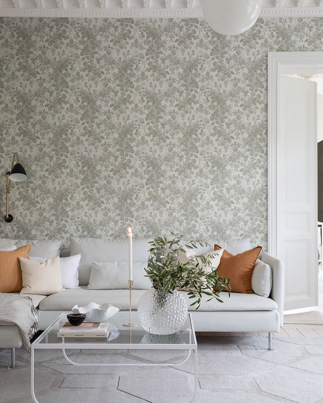 16034 - Rosdalen Wallpaper - Beige - Midbec