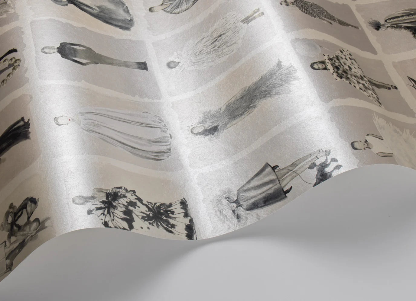 Couture Carousel Wallpaper - Monochrome Pearl - 175/1002M
