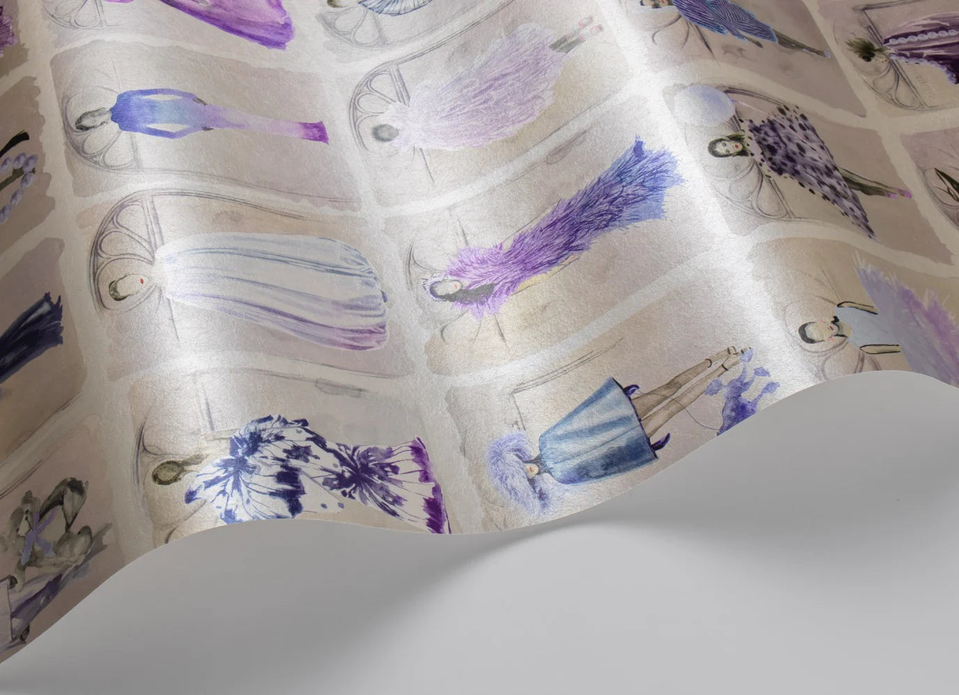 Couture Carousel with Windows Wallpaper - Lavender Pearl - 175/2011M