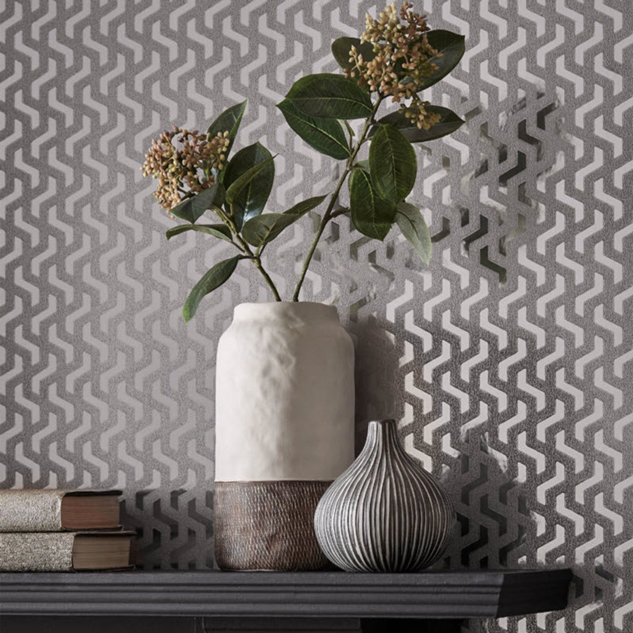 2008-147-05 - Rattan Foil Wallpaper - Chamomile - 1838 wallcoverings